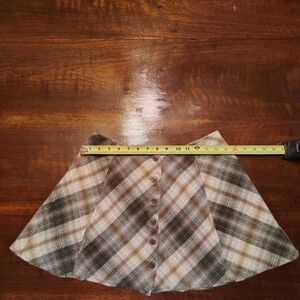 Plaid Button-Up Women's Skirt